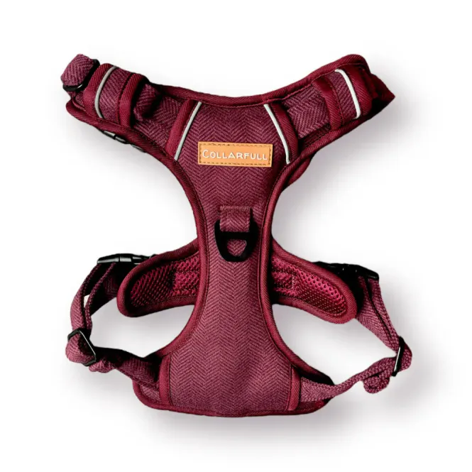 Hovedbilde ADVENTURE TRAILS HUNDESELE - Burgundy Herringbone ...